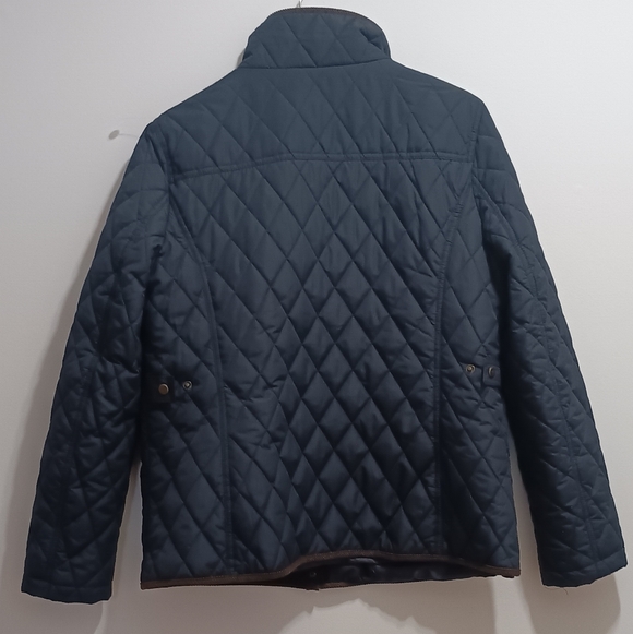 Ralph Lauren Quilted Black Jacket with Button Pockets Sz L - Picture 4 of 5